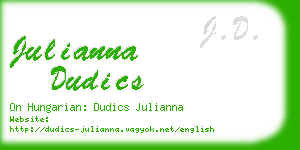 julianna dudics business card